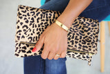 Leopard Print Leather Clutch | Ethically Sourced Hides