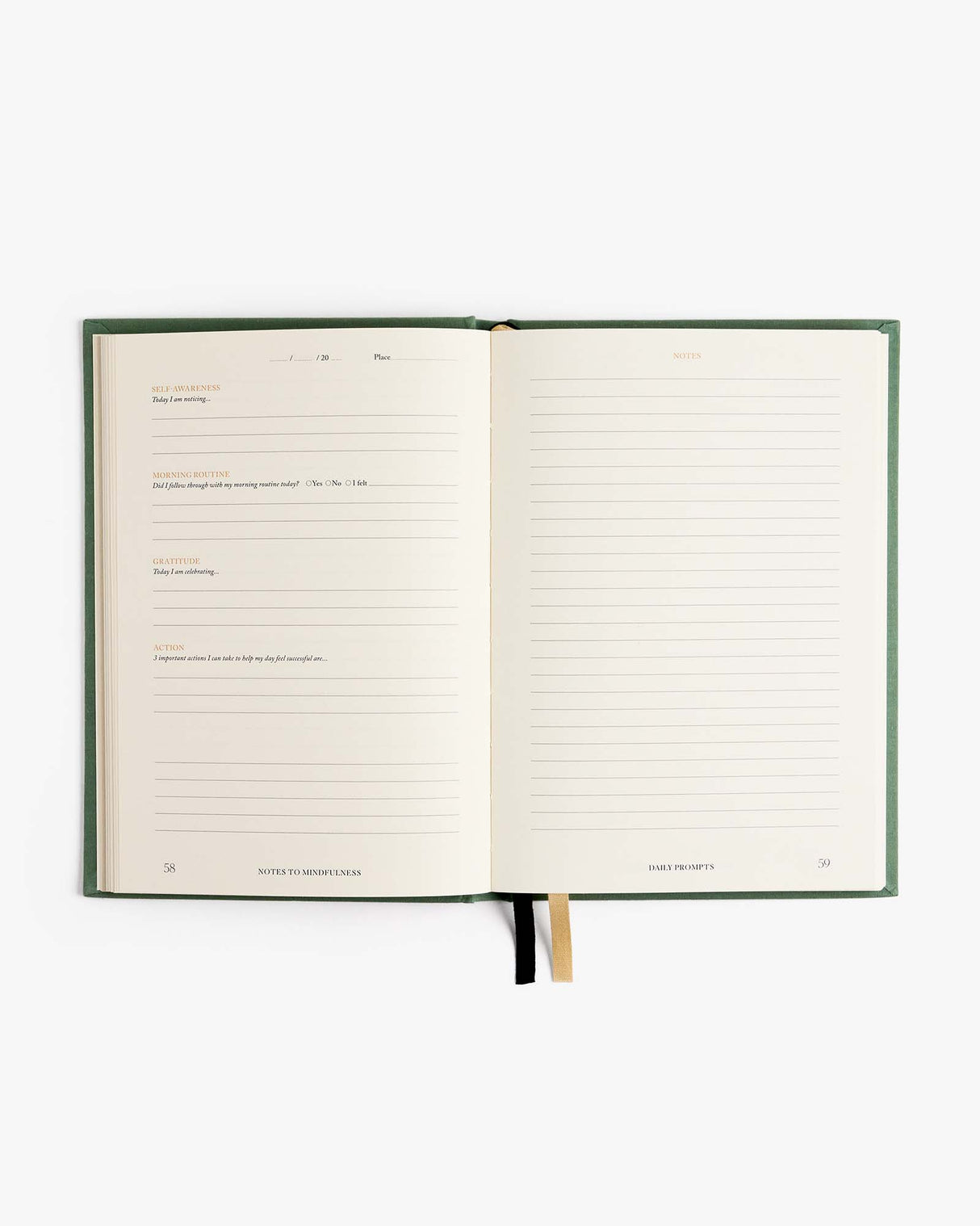 Notes to Mindfulness Journal - Sage - Sage - Sumiye Co