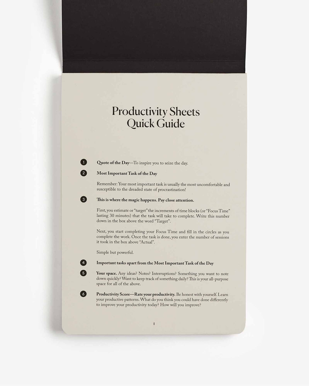 Productivity Sheets - Sumiye Co