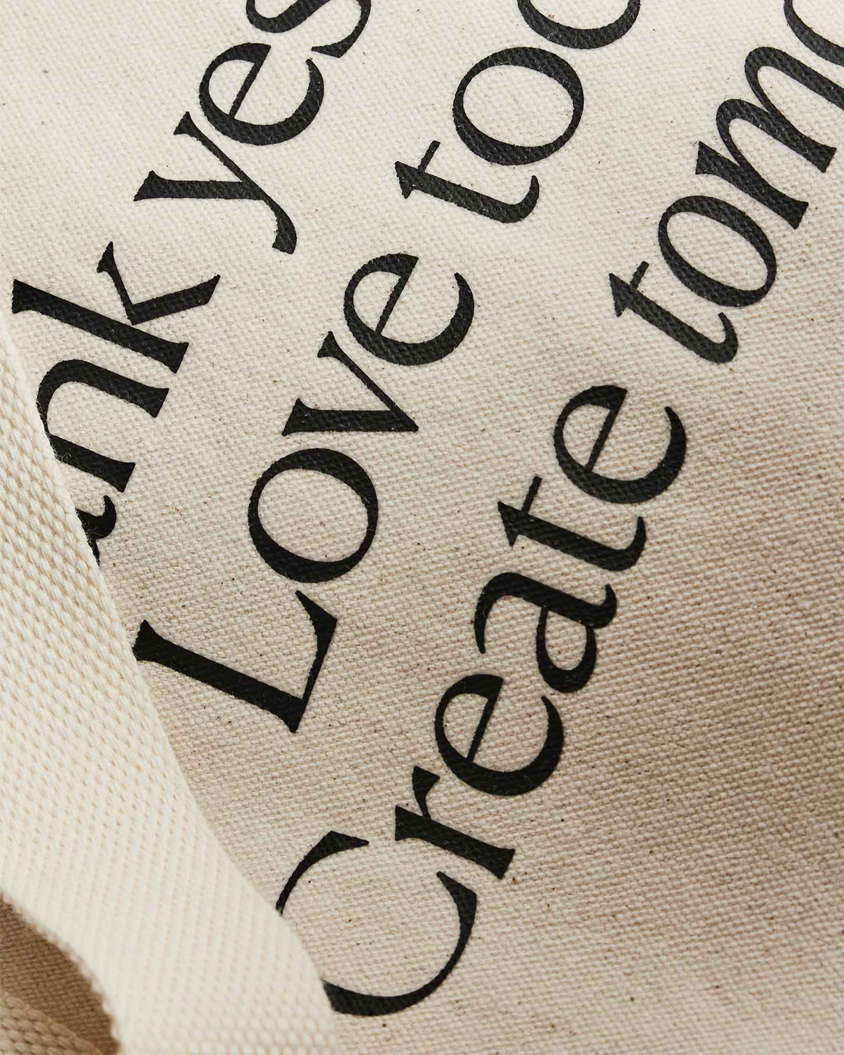 Thank yesterday. Love Today. Create tomorrow. ™ Organic Cotton Tote Bag - Sumiye Co