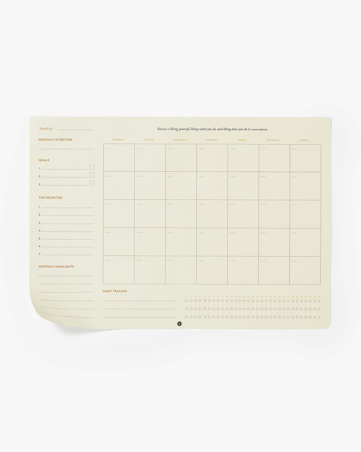 Productivity Monthly Desk Pad - Sumiye Co