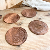 Copper Coasters Set (Set of 4) | Vintage Inspired - Sumiye Co