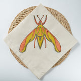 Dawn Elephant Moth  - Hand Block Printed Napkin