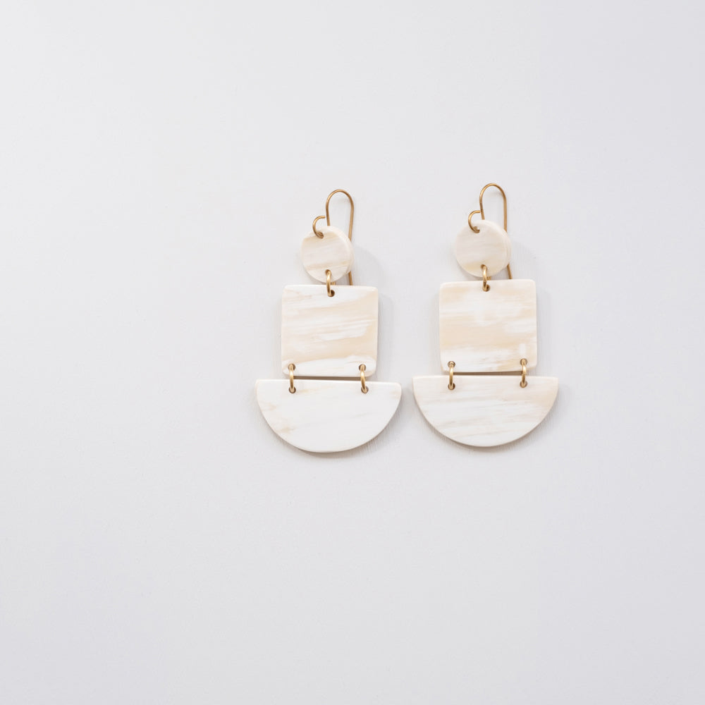 Half Circle Square Earrings | Ethically Made