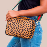 Cheetah Print Leather Camera Bag  | Ethically Sourced Hides