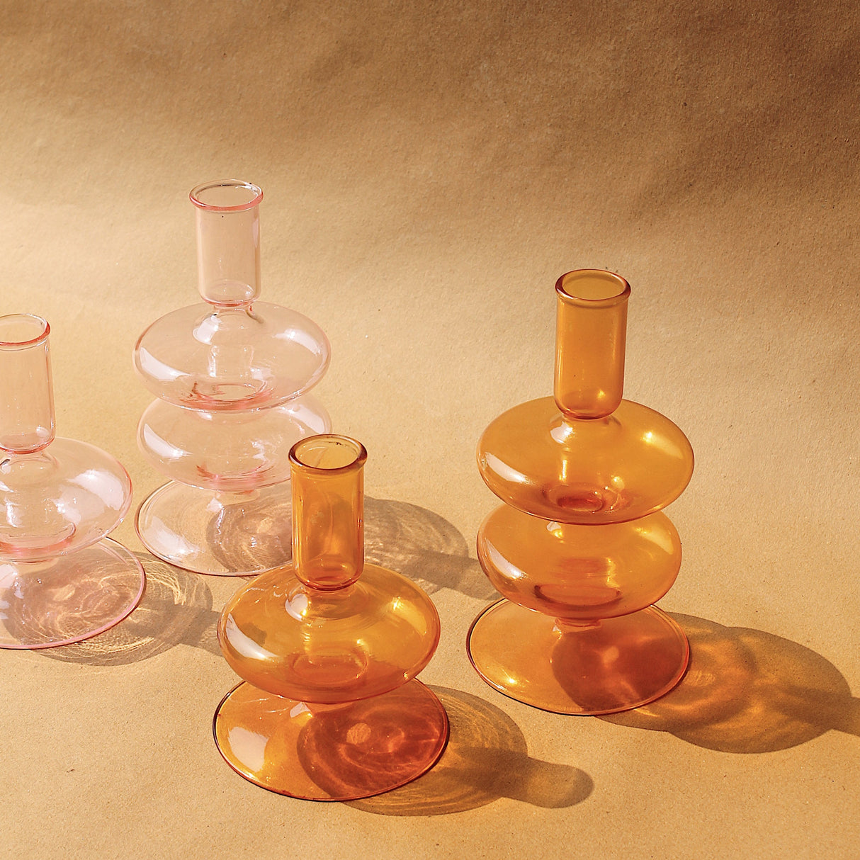 Osmos Studio Gigi Candle Holder | Amber Glass - Sumiye Co