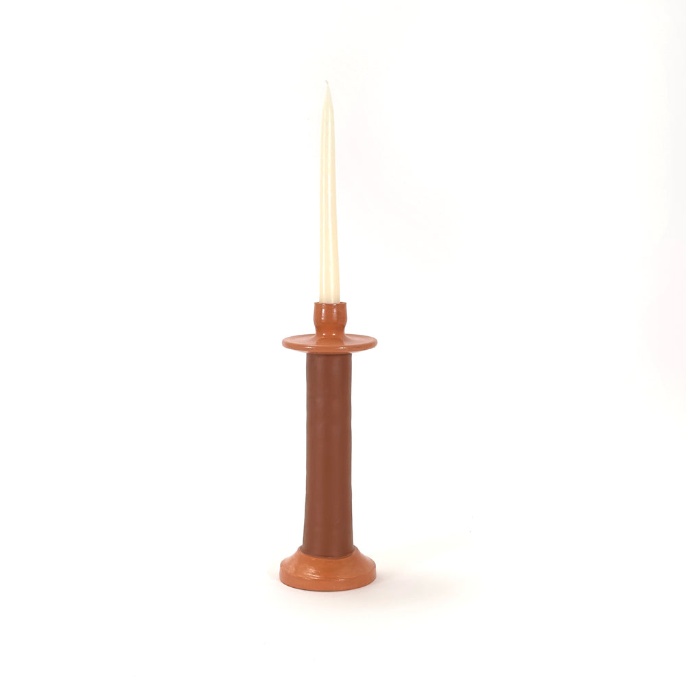 Alcantara-Frederic Leather-Wrapped Candle Holder | Morocco - Sumiye Co