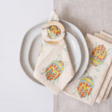 Vernal Jewel Bug - Hand Block Printed Napkin