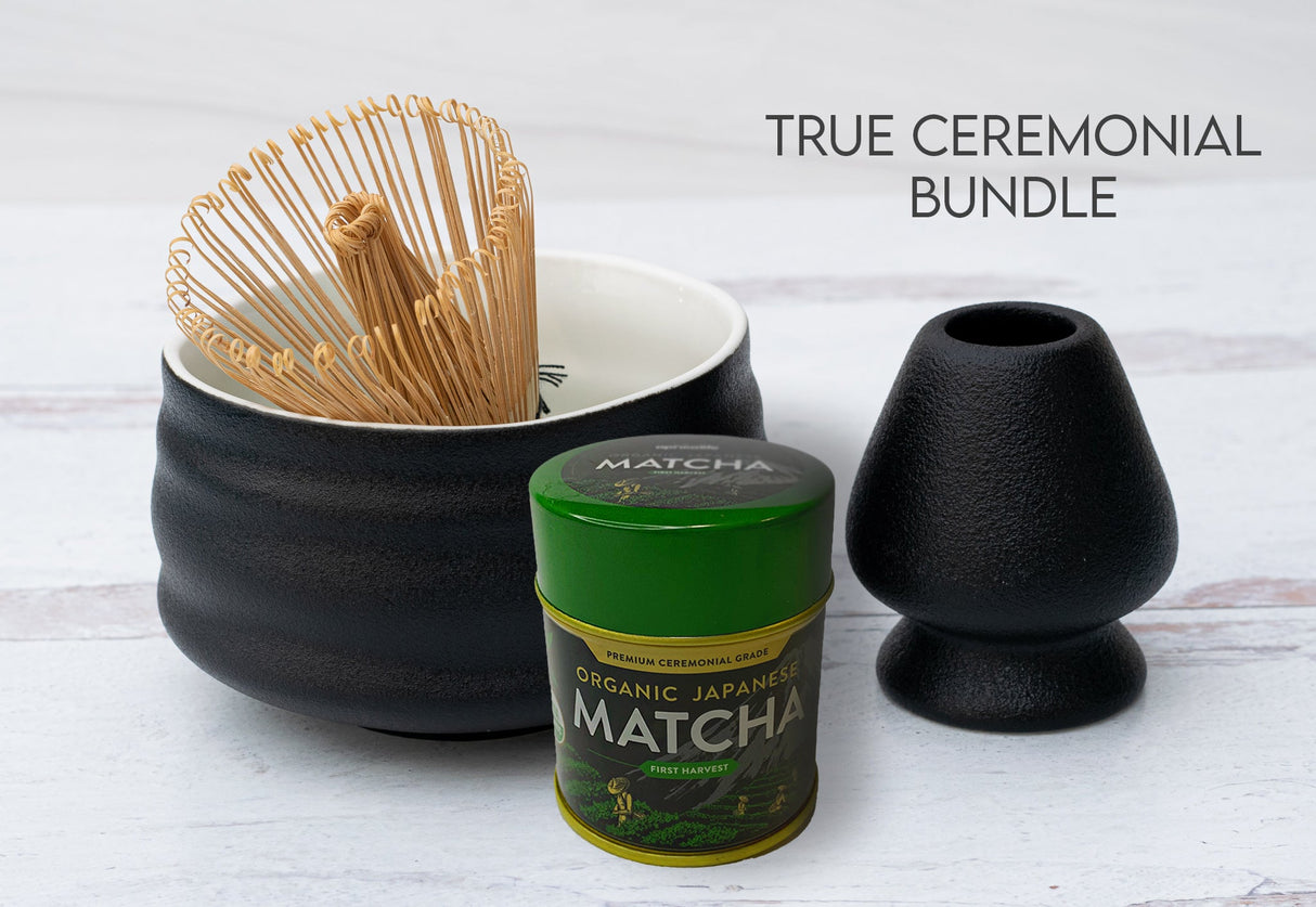 Cuenco de matcha blanco y negro | Ceremonia del té