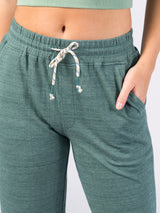 Wide Leg Stretch Pants | Calathea Green