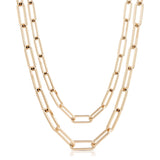 6.5mm Double Large Elongated Link Chain Necklace - Sumiye Co