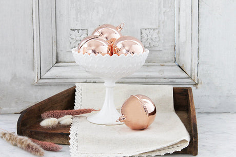 Copper Ball Ornaments (Set of 4 ) | Vintage Inspired