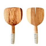 Punda Milia Serving Spoons - Olive Wood | Artisan Made in Kenya - Sumiye Co