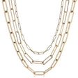 Triple Multi Layer Chain Necklace - Sumiye Co