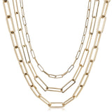 Triple Multi Layer Chain Necklace - Sumiye Co