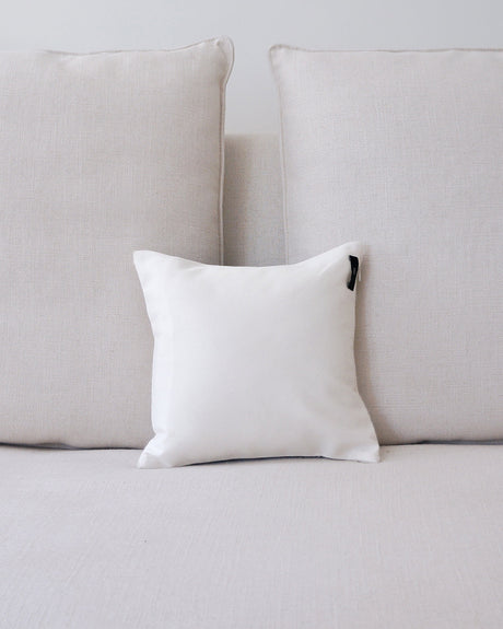 Diamante Square Textile Small Pillow in Ivory - Sumiye Co