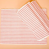 Red Rangi Placemats (Set of 4)  100% Organic Cotton | Handmade in Kenya - Sumiye Co