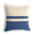 Nativa Woven Throw Pillow Cover  - Natural with Blue | Oaxaca - Sumiye Co