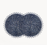 Surya Woven Palm Fiber Placemat - Indigo Blue (Set of 2)