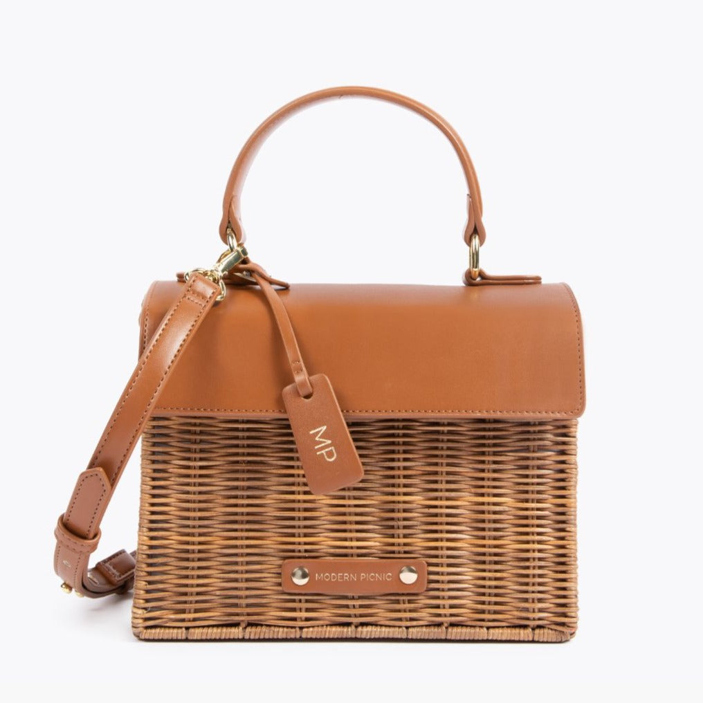 THE WICKER MINI - MIMBRE MARRÓN | Bolsas y bolsos para el almuerzo de diseño