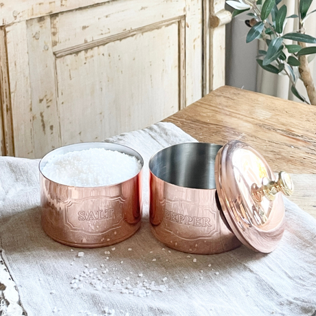 Copper Salt & Pepper Cellar | Vintage French Inspired