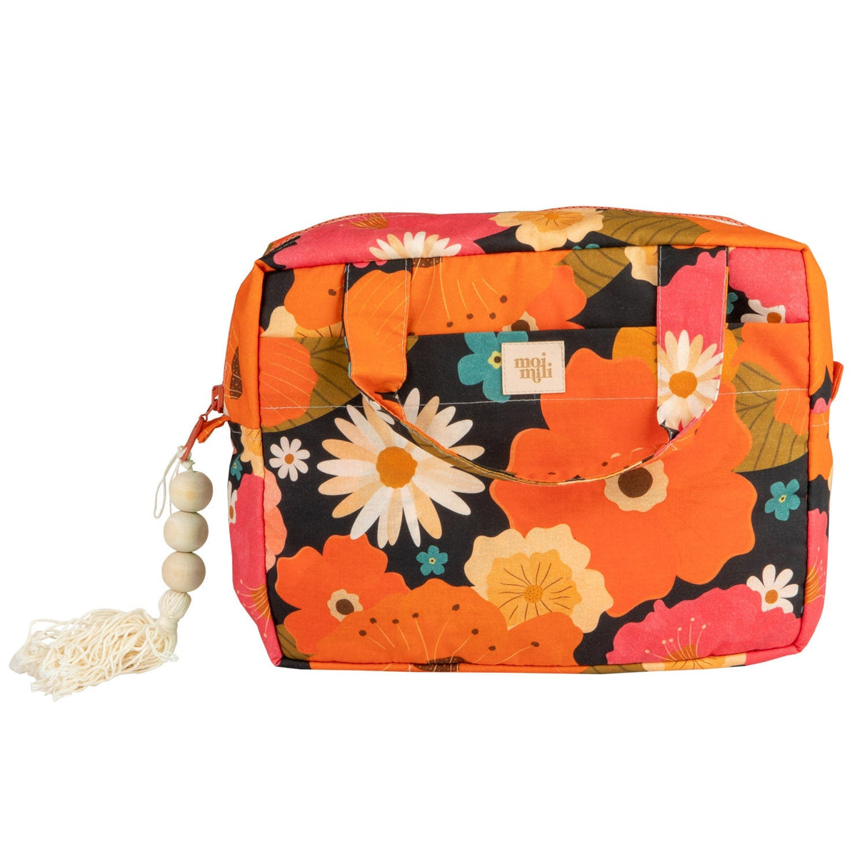 Toiletry & Makeup Bag Set "Picnic with Flowers" - Sumiye Co