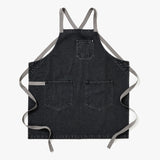 The Crossback Apron - Oyster Grey Denim