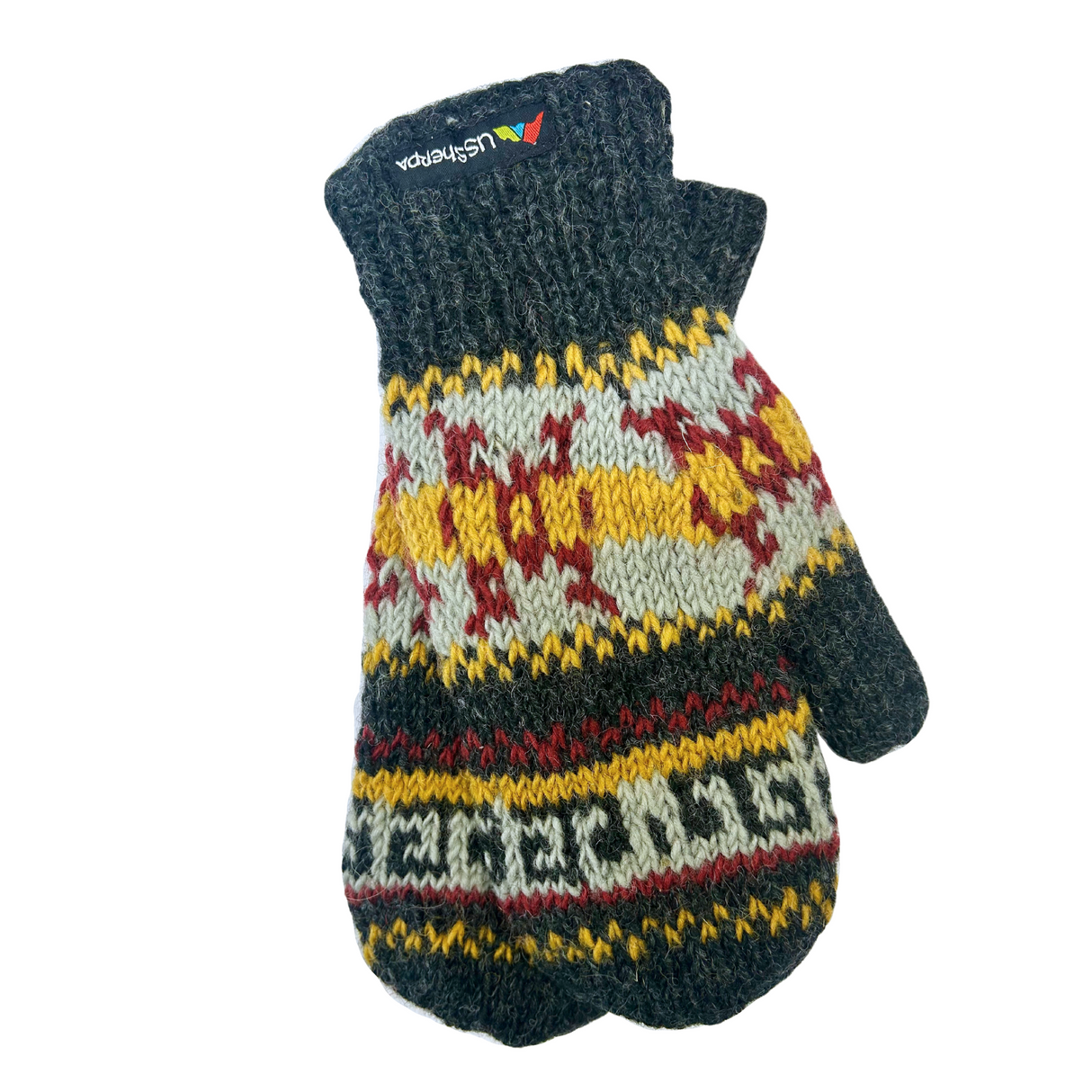 Yeti Mitten Grey/Mustard