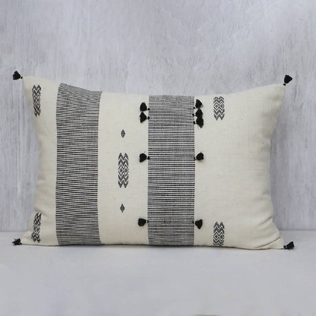 Nimmit Sti Handwoven Throw Pillow Cover 16" x 24" | India - Sumiye Co