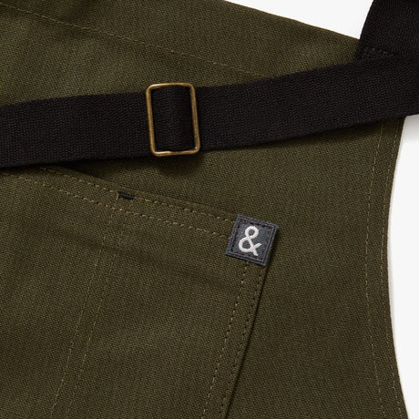 The Essential Apron - Olive Green Black Straps - Sumiye Co