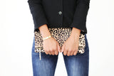 Leopard Print Leather Clutch | Ethically Sourced Hides