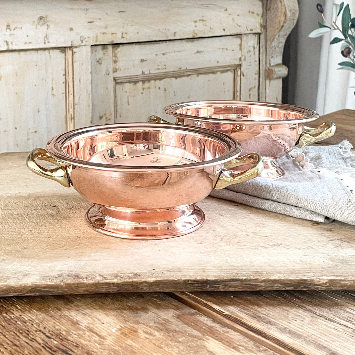 Copper Bowls (Set of 2)  | Vintage French Inspired