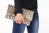 Leopard Print Leather Clutch | Ethically Sourced Hides