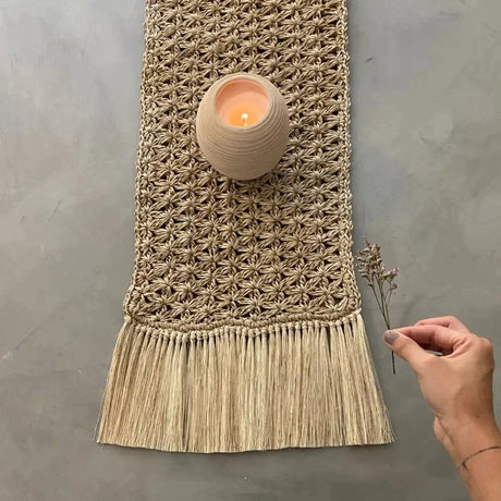 TALLO de OLIVO Fique Knots Table Runner | Colombia - Sumiye Co