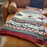 Andean Alpaca Wool Blanket - Red Rocks 90" x 78”