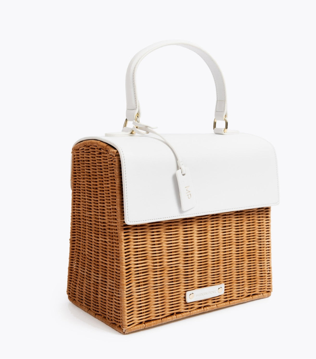 The Luncher - White Wicker | Designer Lunch Bags & Totes