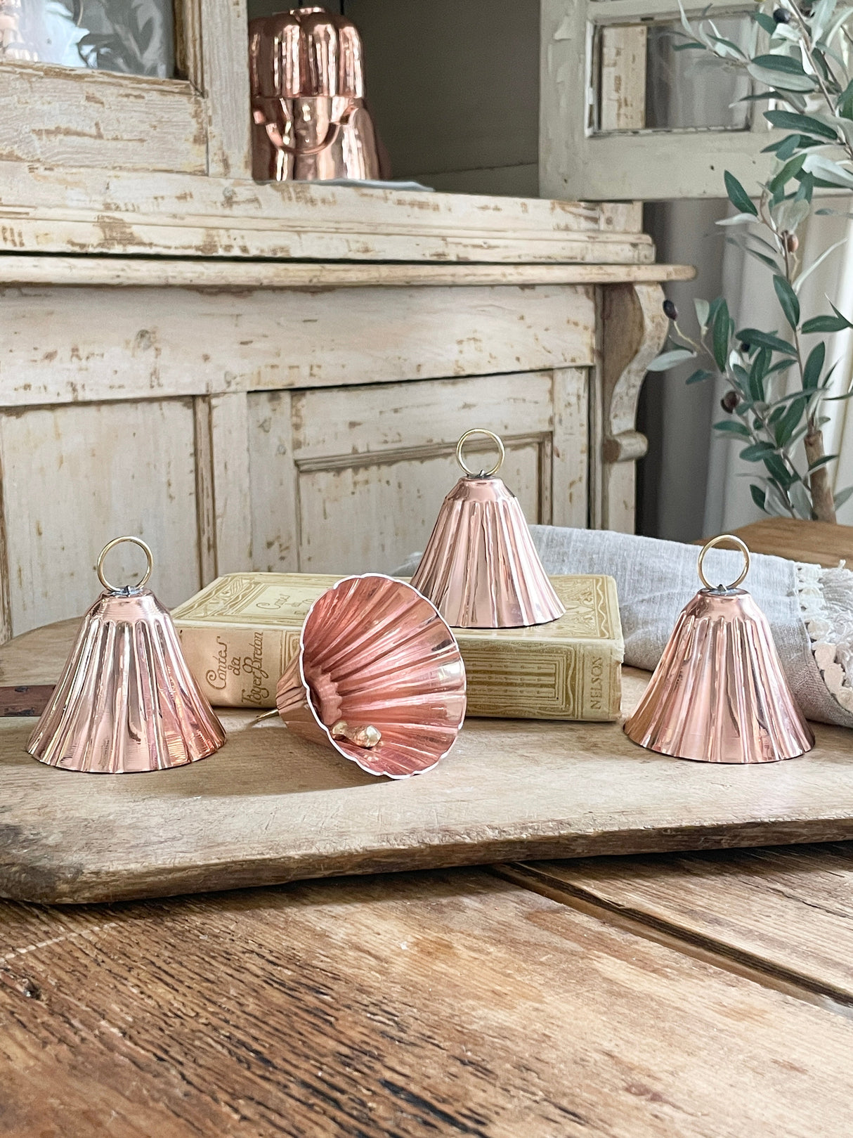 Copper Bell Ornaments (Set of 4)