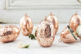 Copper Etched Bird & Floral Egg Ornaments (Set of 4) | Vintage French Inspired