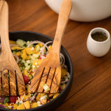 Olive Wood Serving Spatula Forks - Pair - Sumiye Co