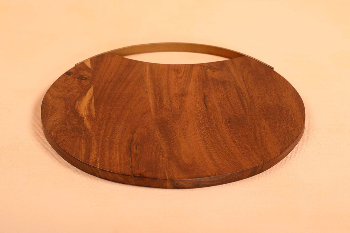 Handmade Wood Charcuterie Board - Round -  12 inches (Set of 2) by The Artisen - Sumiye Co