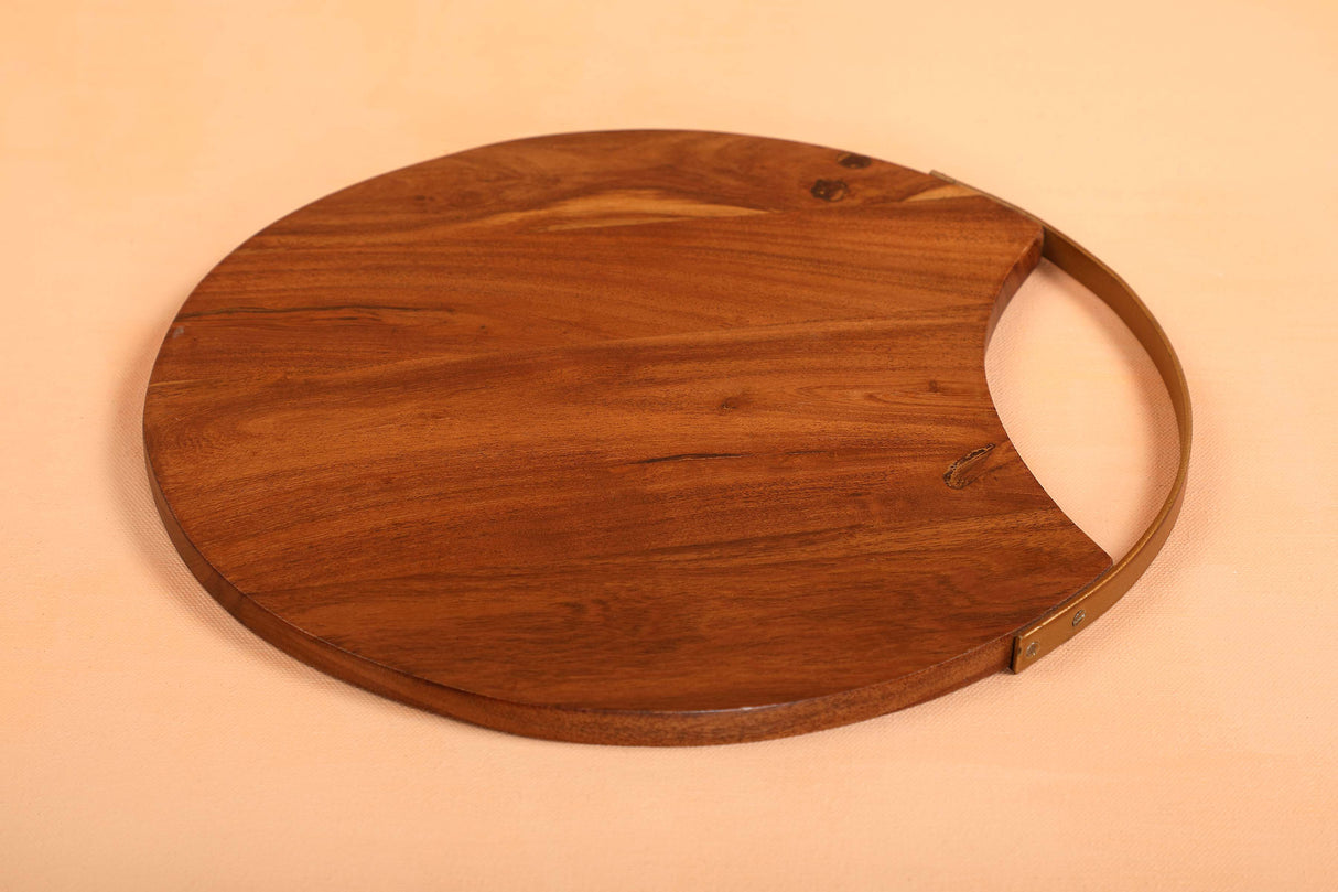 Handmade Wood Charcuterie Board - Round -  12 inches (Set of 2) by The Artisen - Sumiye Co