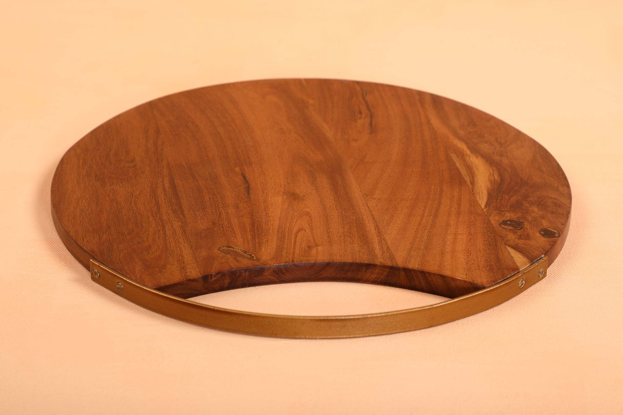 Handmade Wood Charcuterie Board - Round -  12 inches (Set of 2) by The Artisen - Sumiye Co