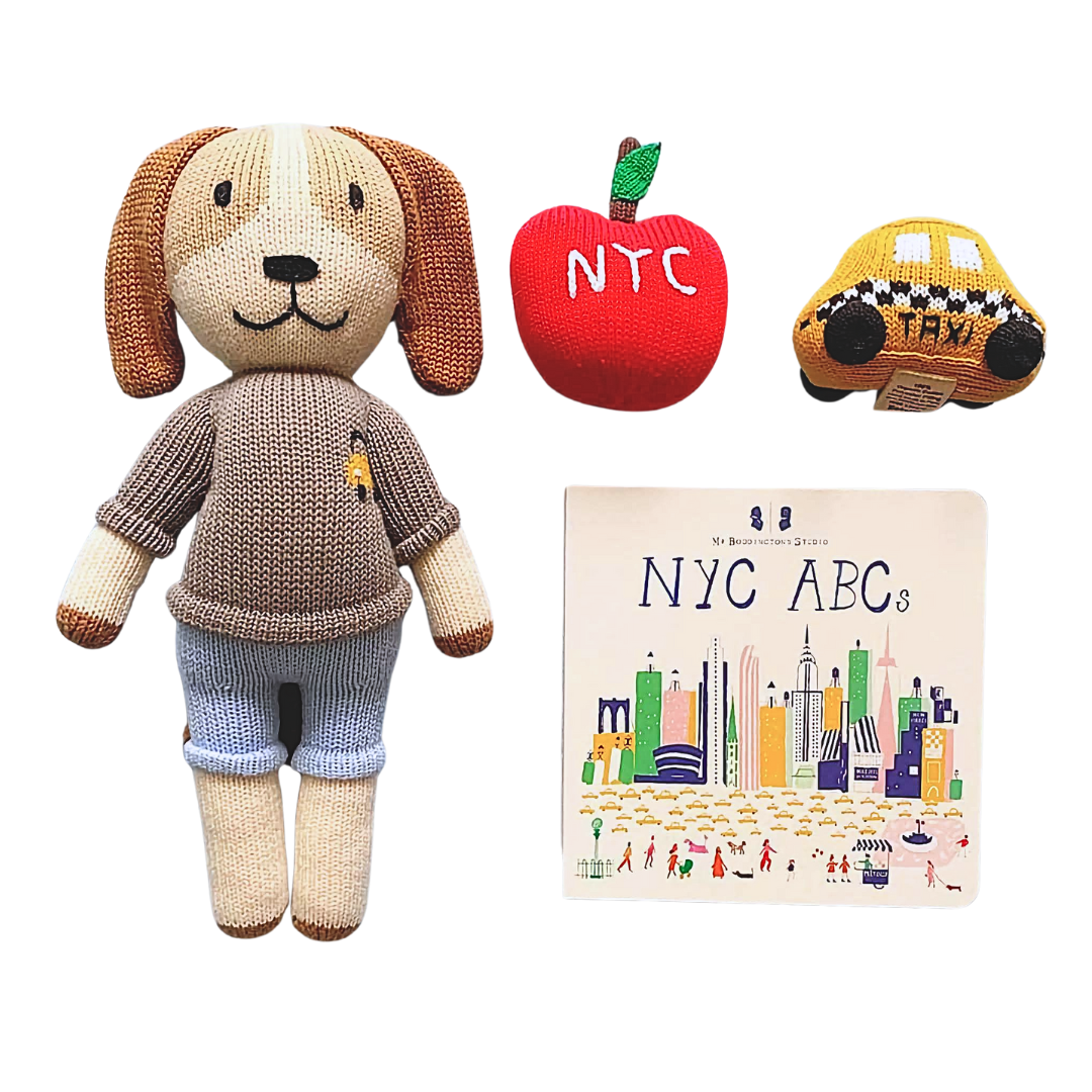 Baby Gift Set-NYC ABCs Book, Rattles and Doll by Estella - Sumiye Co