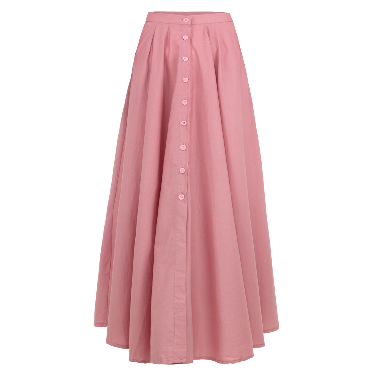 Pleated Maxi Skirt in Blush - Sumiye Co