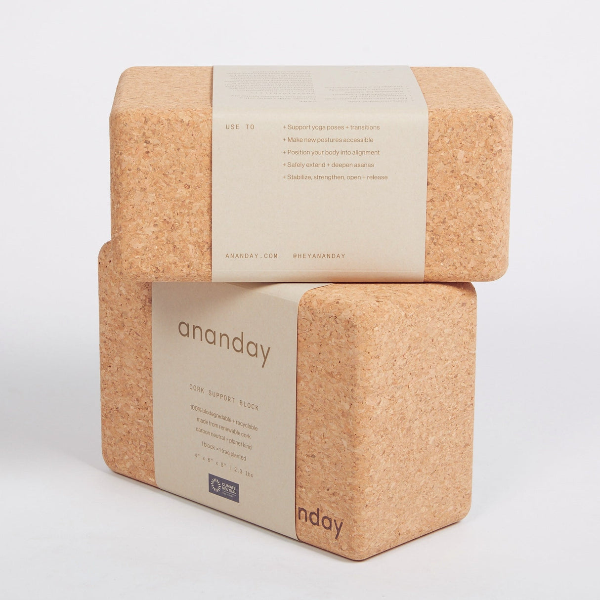 Cork Yoga Block Set