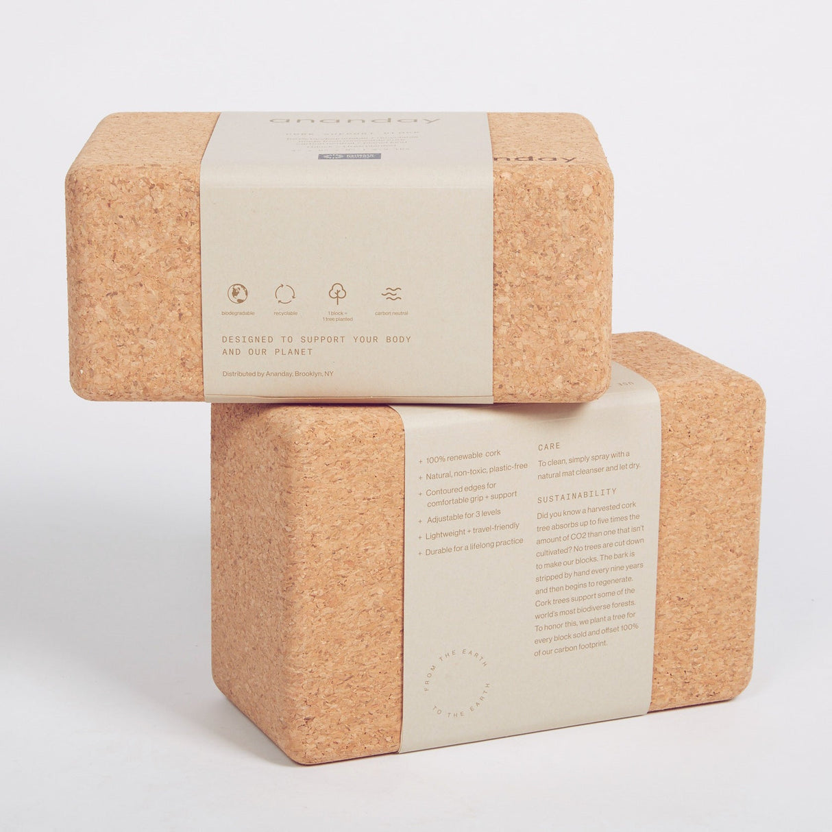 Cork Yoga Block Set