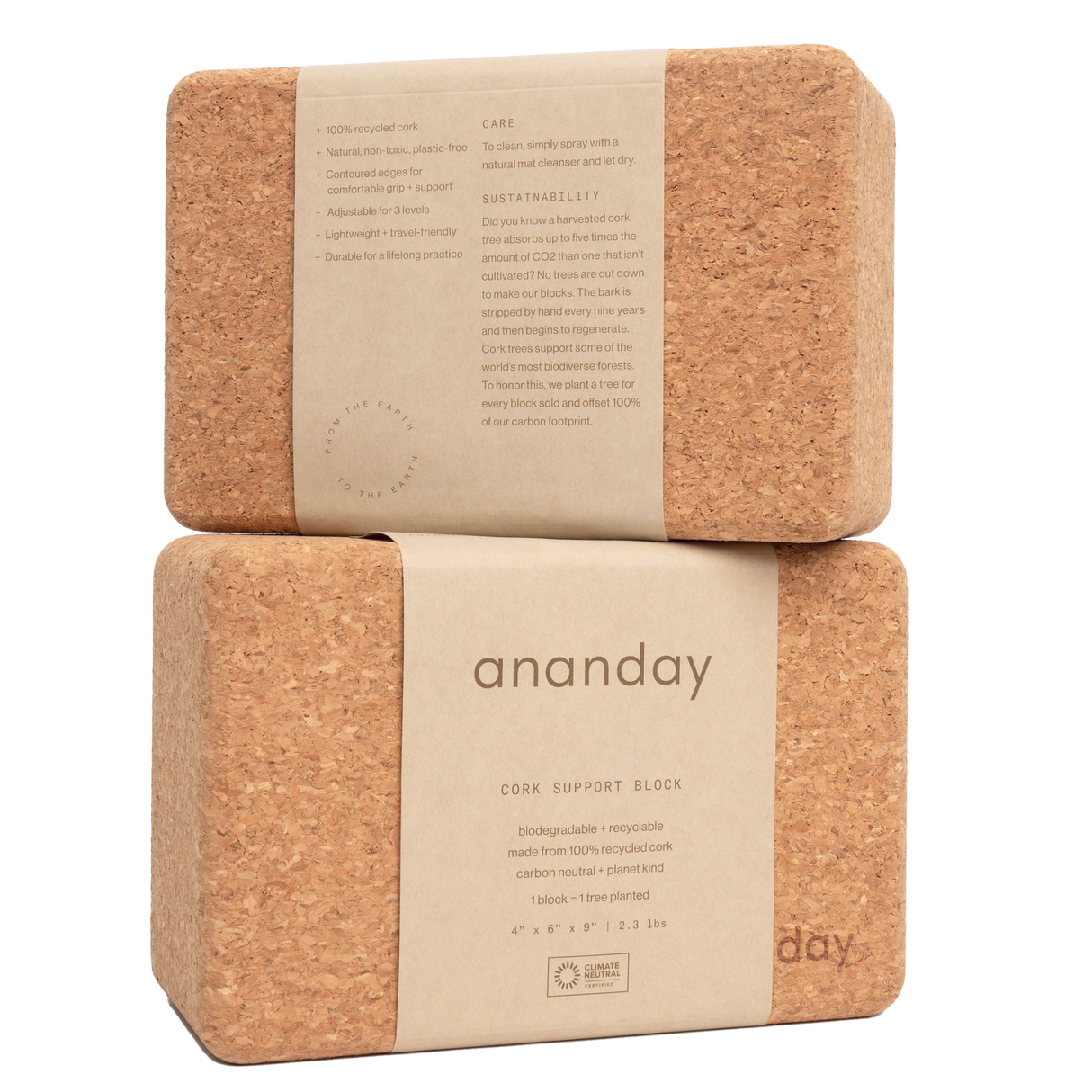 Cork Yoga Block Set