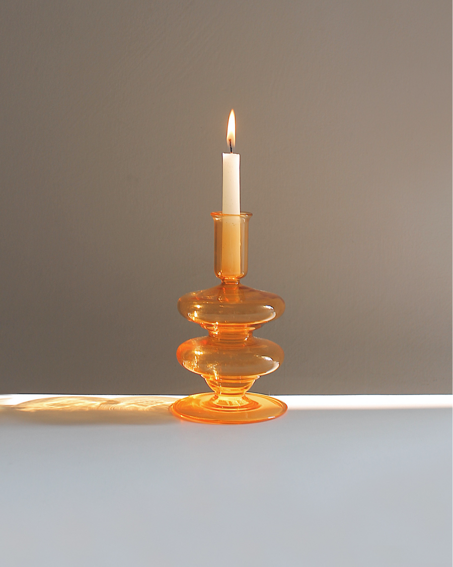 Osmos Studio Gigi Candle Holder | Amber Glass - Sumiye Co