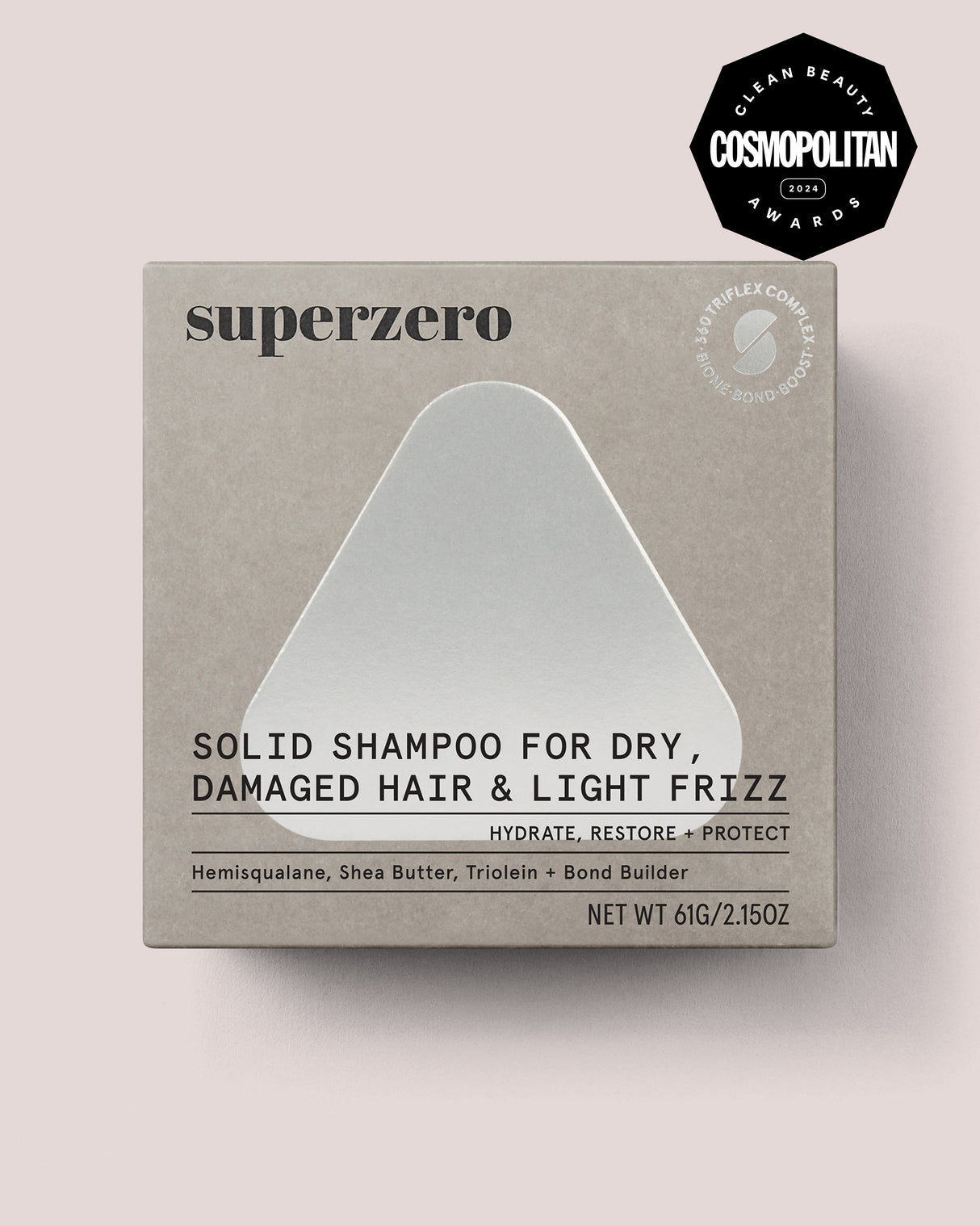 Barra de champú reparadora hidratante para cabello seco, dañado y con frizz leve