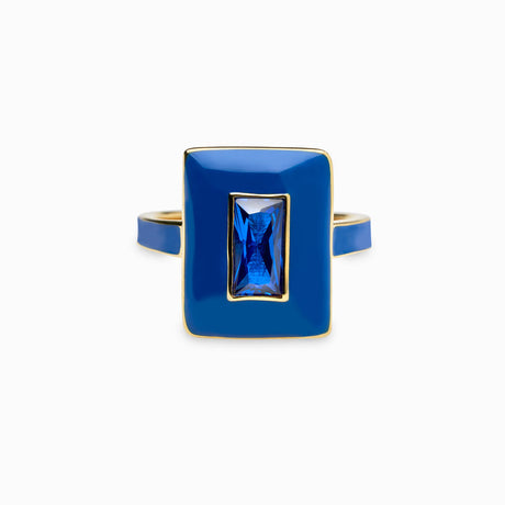 Indigo Sapphire Aura Ring by Awe Inspired